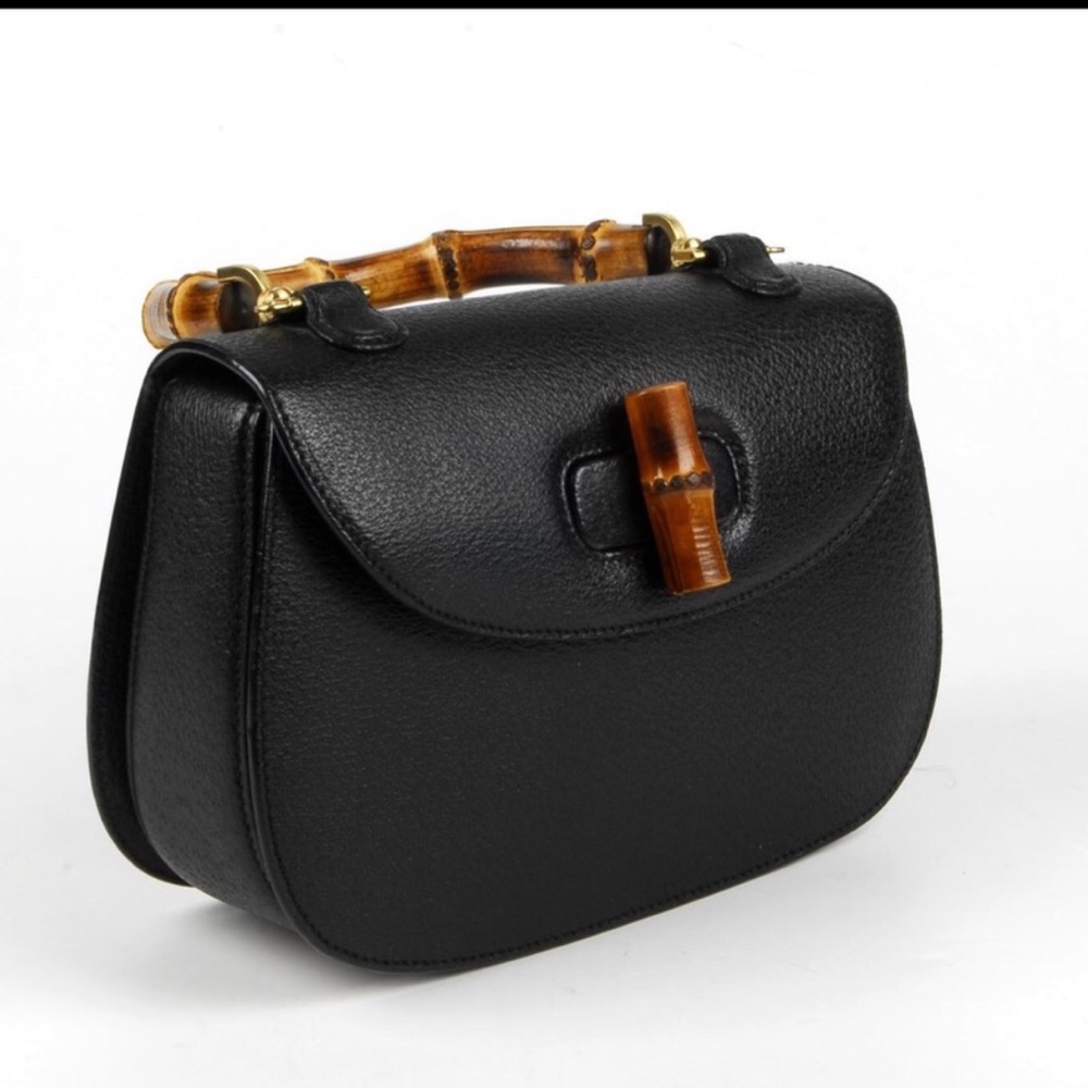 Rare Vintage Gucci Bamboo Flap Top Handle